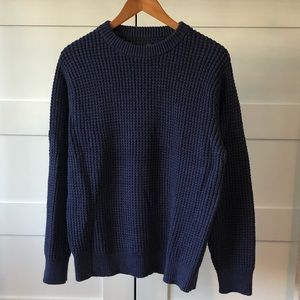 JCREW NWOT Mens Blue Crewneck Sweater. Size Medium